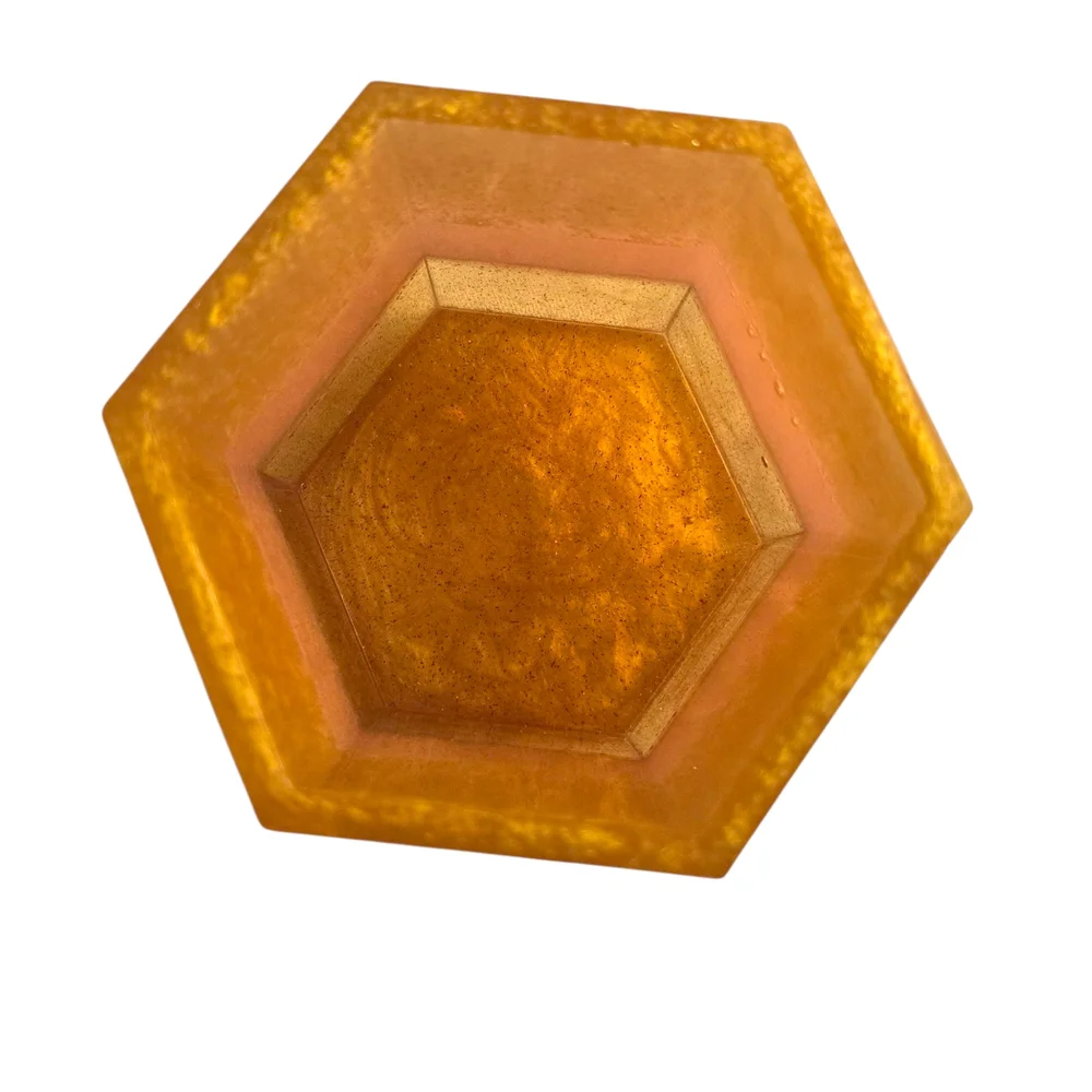 Makeup Brush Or Pen Holder Beautiful hexagon-handmade